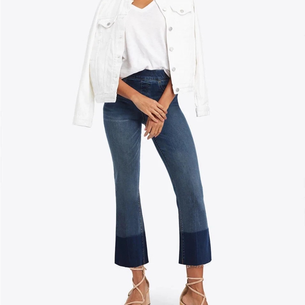 SPANX Blue Ankle Cropped Jeans